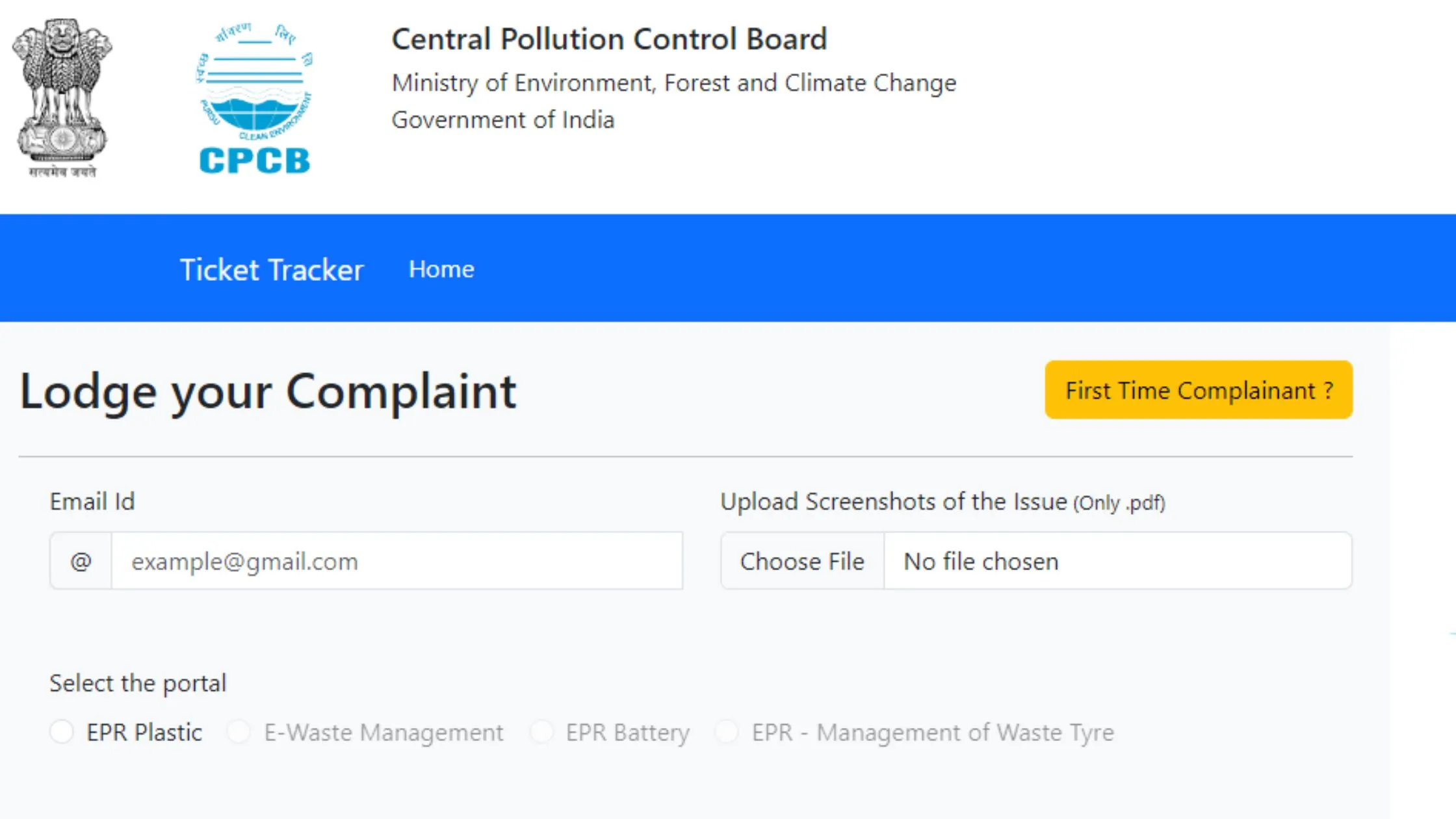How to lodge a complaint on Central Pollution Control Board (CPCB) Portal
